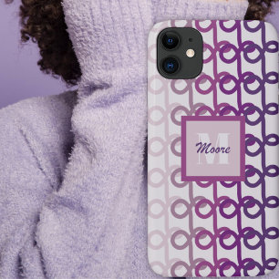 Linhas de Loopy - Capa de telefone de Ombre Violet
