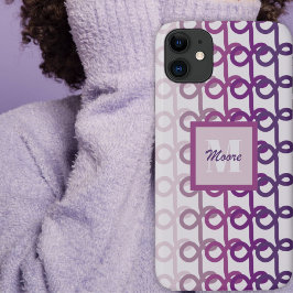 Linhas de Loopy - Capa de telefone de Ombre Violet