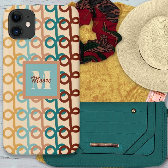 Linhas de Loopy - Capa de telefone de Paleta Sun e (Loopy Lines - Fading Sun Palette Phone Case by Leapfroglisics Shop)