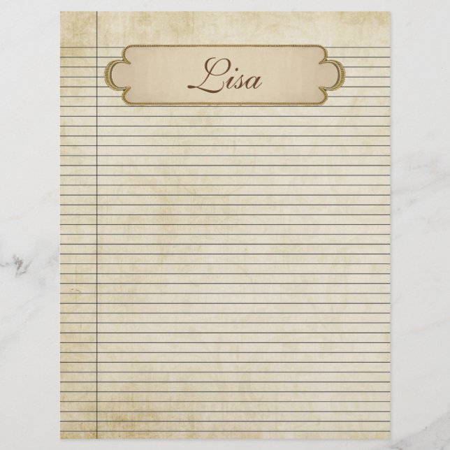 Linhas de papel Vintage (Frente)