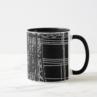 'LINHAS ELÉCTRICAS" 11 onças. CANECA DE CAFÉ DA