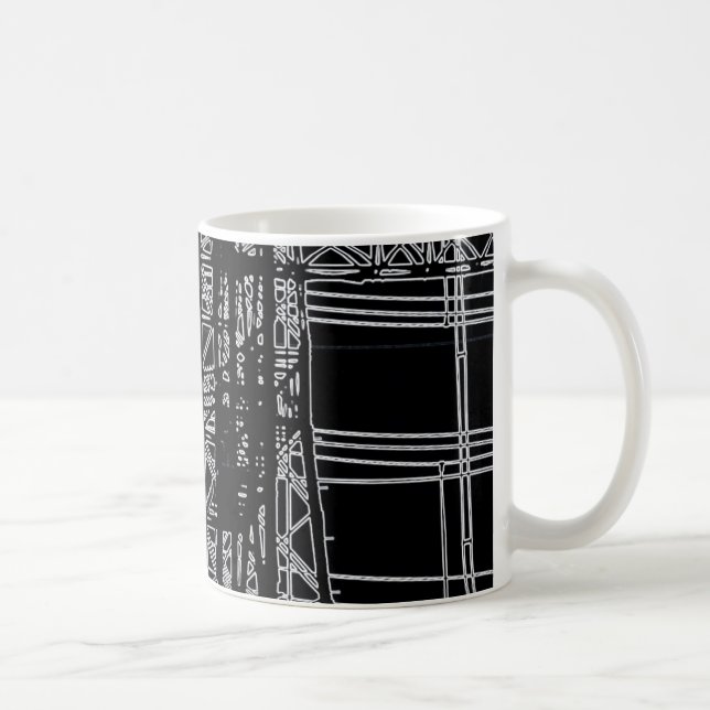 'LINHAS ELÉCTRICAS" 11 onças. CANECA DE CAFÉ DA (Direita)