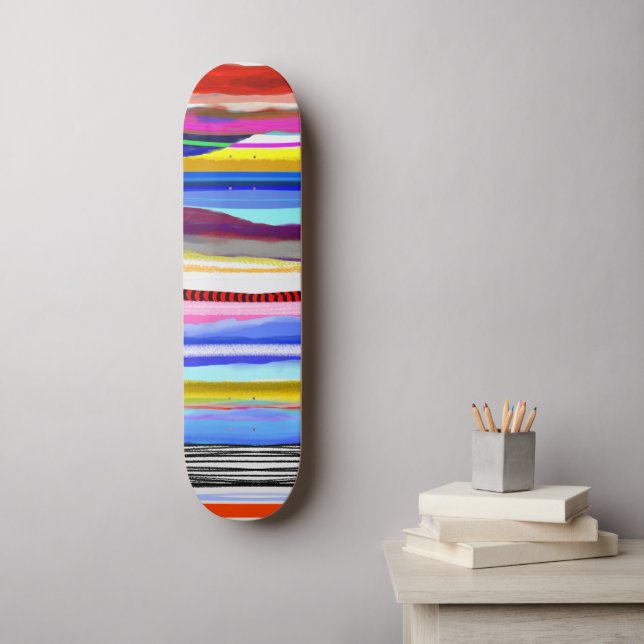 Linhas incríveis skateboard retrô estilo surf dos  (Arte de parede)