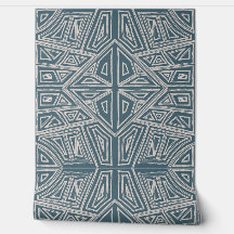 Linhas Negritas - Azulejo Simétrico - Azul Turques