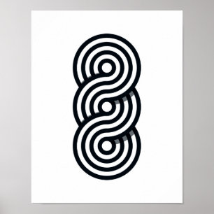Linhas paralelas impressão da arte - linha preto 