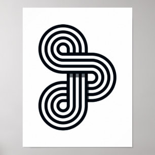 Linhas paralelas impressão da arte - linha preto 
