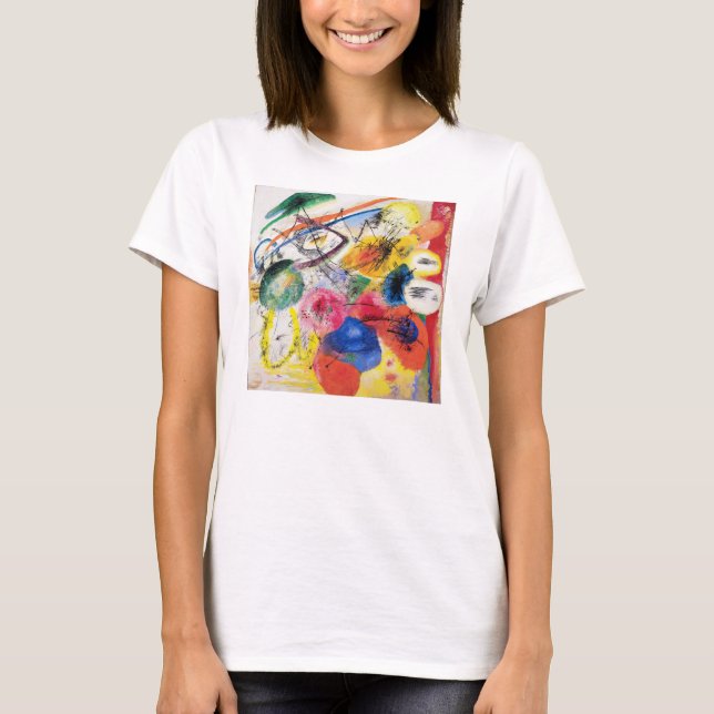 Linhas pretas t-shirt de Kandinsky (Frente)