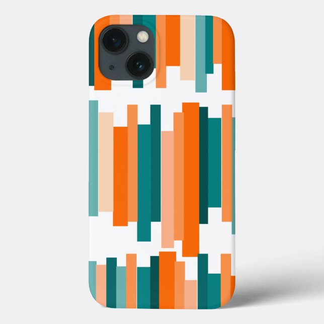 Linhas revestidas - Teal e Laranja (Verso)