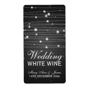 Linhas Sparkling preto da etiqueta do vinho do