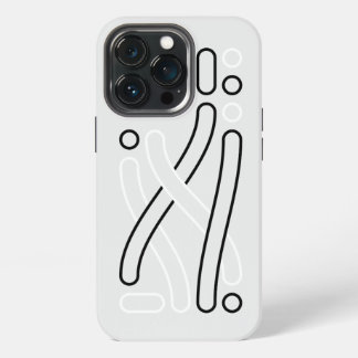 Linienmuster schwarz weiß grau iPhone Hülle