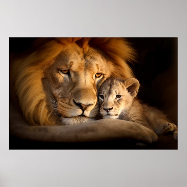 Lion Animal Wilderness Freedom Impressão (Frente)