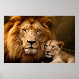 Lion Animal Wilderness Freedom Impressão