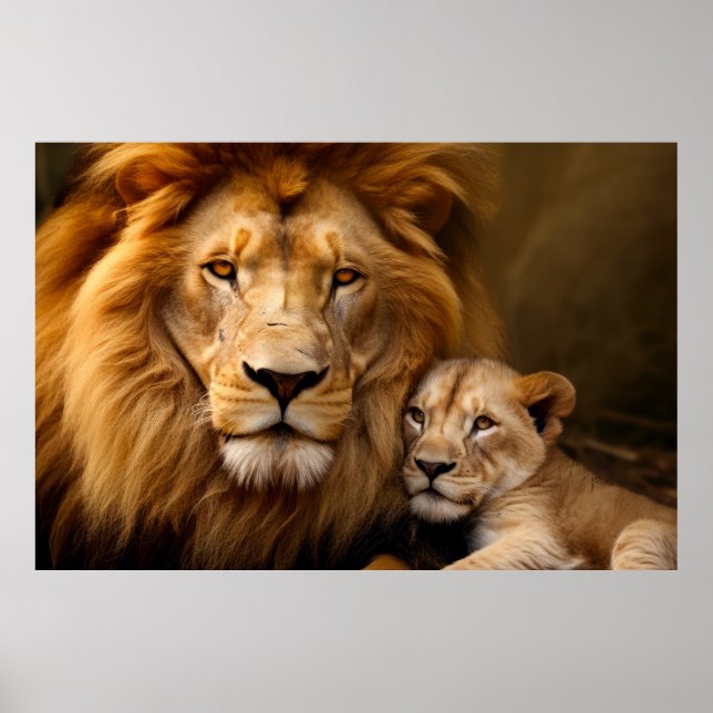 Lion Animal Wilderness Freedom Impressão (Frente)