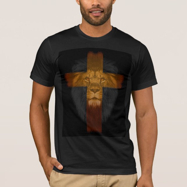 LÍON DE JUDAH JESUS T-shirts cristãs (Frente)
