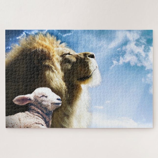 Lion e Lamb Quebra-cabeça (Horizontal)