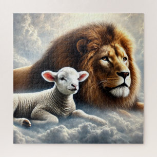Lion e Lamb Quebra-cabeça