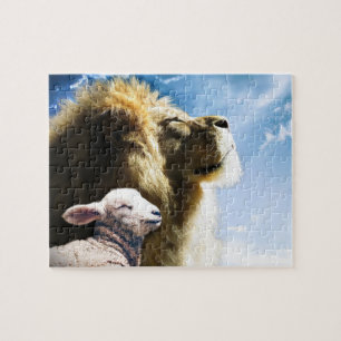 Lion e Lamb Quebra-cabeça