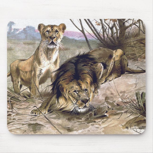 Lion e Lioness Mousepad (Frente)