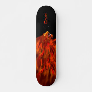 Lion Fire Flames Personalizado skate