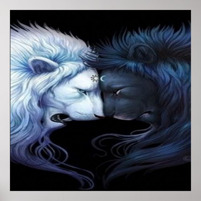 Lion Heart Yin & Yang Poster (Frente)