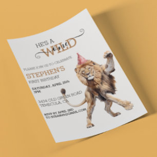 Lion Jungle Safari Selvagem Um Aniversário