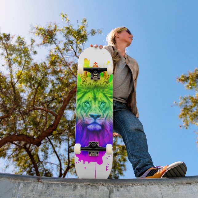 Lion King Skateboard Deck em Abstrato Cores! (Ao ar livre 1)
