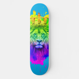 Lion King Skateboard Deck em Abstrato Cores!