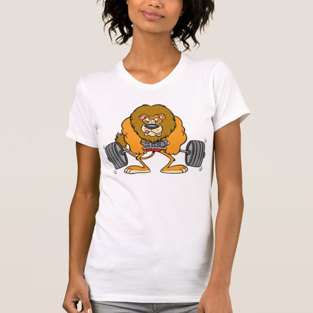 Lion Lifing Womens T-Shirt (Frente)