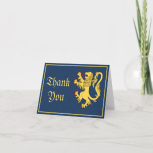 Lion Rampant Cartões de agradecimentos