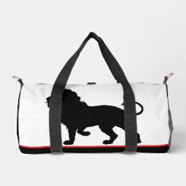 Lion Silhouette Black Red Trim