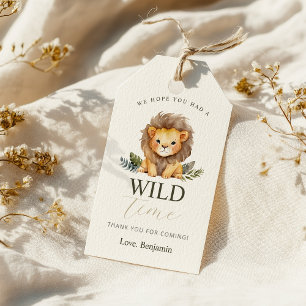 Lion Wild Um Aniversário Favorece Etiquetas