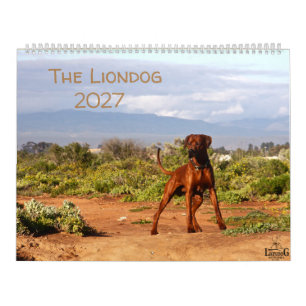 Liondog - Calendário Rhodesian Ridgeback 2027