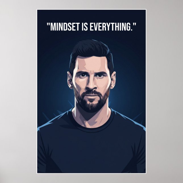 Lionel Messi Quote Poster – Mindset Is Everything (Frente)