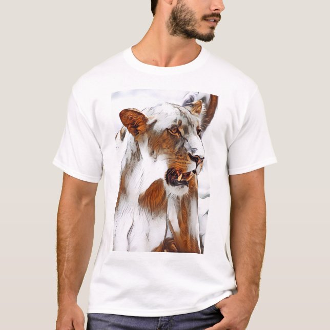 Lioness digitalmente editada T-Shirt (Frente)
