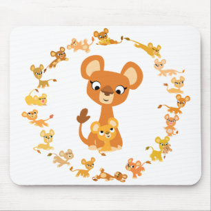 Lionesses Mandala Mousepad de Bons Cartoons