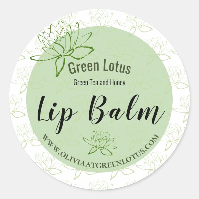 Lip Balm - Etiqueta do Marketing do produto - Flor (Frente)