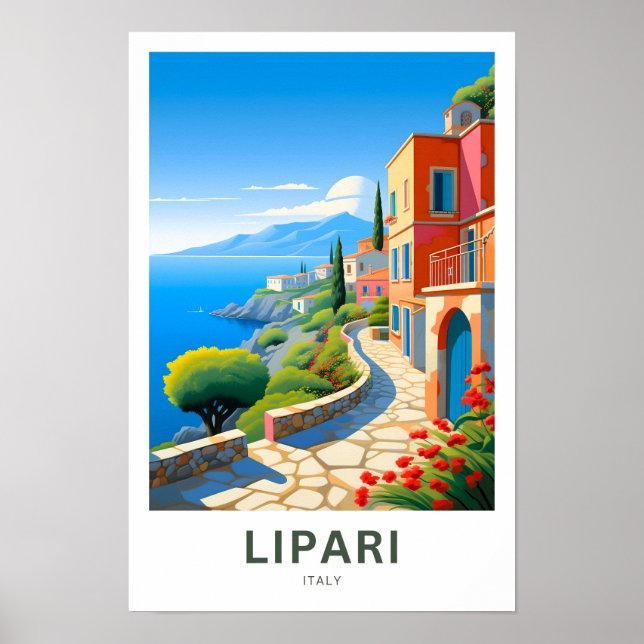Lipari Itália Viagem Impressão (Frente)