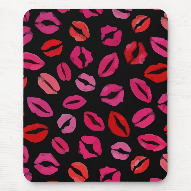 Lipstick Kisses Mousepad (Frente)