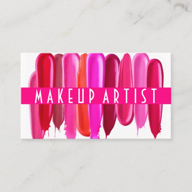 Lipstick Stain Makeup Artist Cartão de visita (Frente)