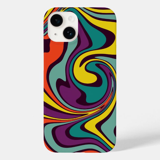 Liquid Paint Marbling Effect iPhone Case (Verso)