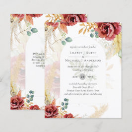 LIQUIDAÇÃO! Boho Borgonha Dourado Floral Campo Cel