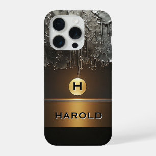 Líquido Metálico Abstrato Gotejando com Esfera Dou