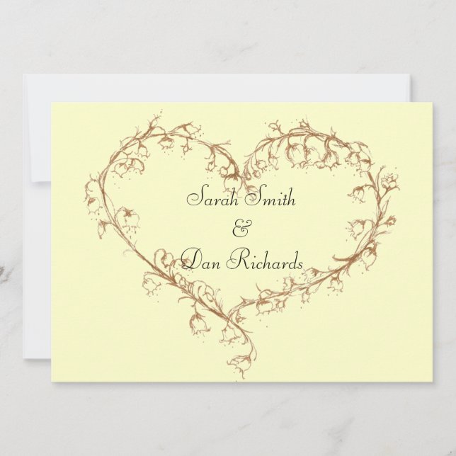 lírio do convite para o casamento do vale (Frente)