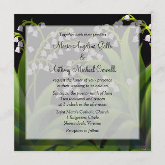 Lírio dos convites florais do casamento do vale