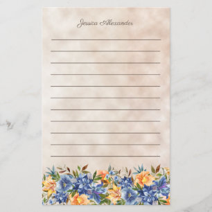 Lírio-tigre Laranja Azul Floral Envelopes Personal