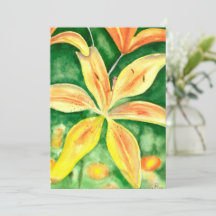 Lírios amarelos no jardim