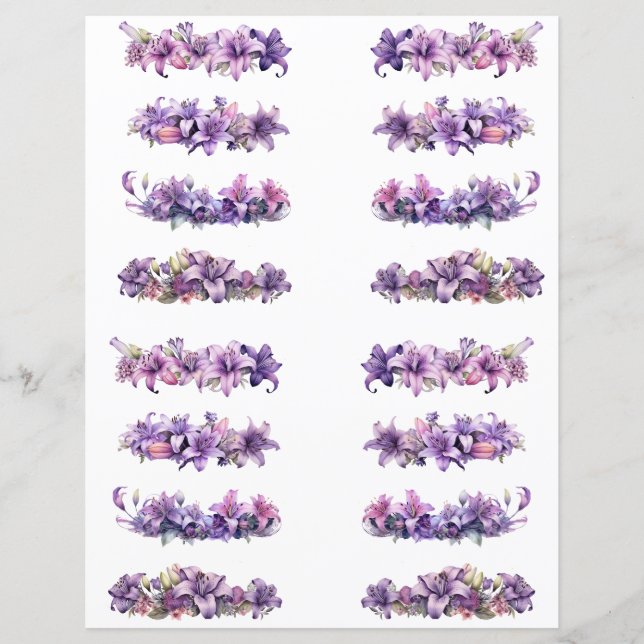 Lírios com corte de felpudo (Frente)