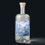 Lírios de Água Rosa Monet<br><div class="desc">Um rótulo de lírios de água cor-de-rosa monet com lindos lírios de água rosa flutuando em um lago azul calmo com almofadas de lírios. Um presente de Monet excelente para fãs do impressionismo e da arte francesa. Inimpressionismo sereno na natureza com lindas flores e paisagem de lagoas cênicas.</div>