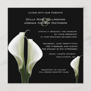 Lírios de Calla que Wedding o convite