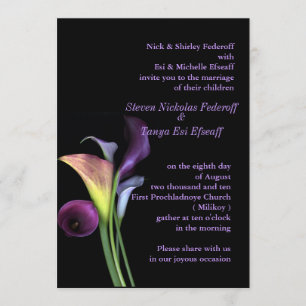 Lírios de Calla que Wedding o convite